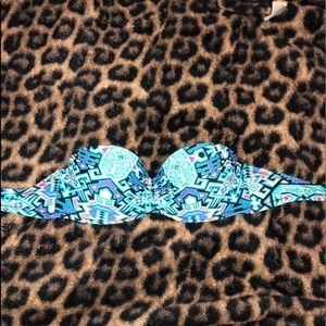 Strapless target bikini top